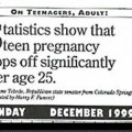 Se observa una reducción en los embarazos adolescentes [humor]