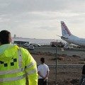 Un avión se sale de la pista en Lanzarote