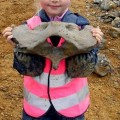 Niña de cinco años encuentra un fósil de un Rinoceronte Lanudo