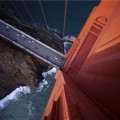 Espectacular foto cenital del Golden Gate