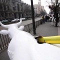 Las vacas del "Cowparade" aparecen destrozadas