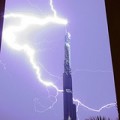 Impacto de un rayo sobre el Burj Dubai