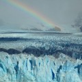 Arco iris sobre el glaciar Perito Moreno