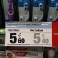 Metedura de pata de Carrefour al comparar precios con Mercadona