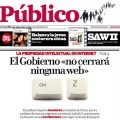 Siete portadas de periódicos recogen la movilización/protesta de la red española