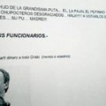 Un cartel en un juzgado llama "hijo de la grandísima puta" a Zapatero