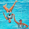 Impresionante efecto del bañador en el agua de nuestras chicas de sincronizada