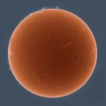 Fotografía del sol realizada con filtro H-alfa  ( Eng )