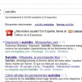 Si buscas “suicidio” en Google te dan el Teléfono de la Esperanza