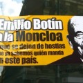 Cartel de Iniciativa Comunista invitando a Botín a la Moncloa
