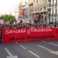 Multitudinaria manifestación en Madrid contra la privatización de la sanidad y la educación públicas