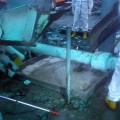 Agujero en la vasija del reactor 1 en Fukushima