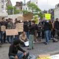 Fotos de la manifestación en la Plaza Dam de Amsterdam: #nolesvotes