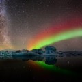 Aurora boreal + Vía Láctea (Islandia)