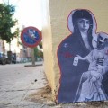 Grafiteros madrileños 'disfrazan' a Ana Botella de Virgen María