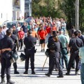 La Guardia Civil evita que el encuentro entre mineros e 'indignados' del 15-M acabe en un altercado