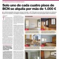 Inmobiliaria: El alquiler de pisos en Barcelona baja de los 600 euros mensuales