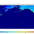 Fukushima. Simulación. Mapa de deposición de Cesio 137. (en)