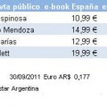 Los 'e-books' españoles se venden el 30% más baratos en Argentina
