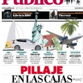 Acerca de la portada de "Público": el derroche de las Cajas de Ahorro