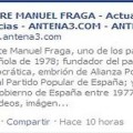Antena 3 "mata" a Manuel Fraga para adelantar trabajo