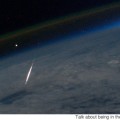 Astronauta fotografía a un meteorito desde estación espacial