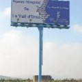 La Generalitat Valenciana pagó 55.000 euros por el cartel del hospital de la Vall que no ha construido
