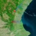 Imagen satélite (30.06.2012) de los incendios en Valencia