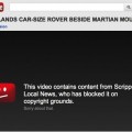 El vídeo del aterrizaje en Marte del canal de la NASA borrado de Youtube por infringir el Copyright [Eng]