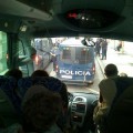 La Policía retiene autobuses del 25-S para identificar y cachear a los ocupantes en Zaragoza