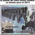 El billete de 5 euros cambia su diseño para el 2013 [HUMOR]