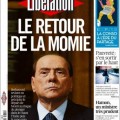 'Libération' dedica su portada a Berlusconi: "El regreso de la momia"
