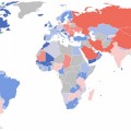 Mapa con los países más y menos acogedores para los extranjeros (ENG)