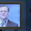 Rajoy vuelve a comparecer en una televisión de plasma dos meses después