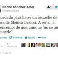 Diputado del PSOE: "He quedado para hacer un escrache de esos en casa de Mónica Belucci"