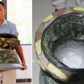 Un estudiante chino inventa una lavadora plegable