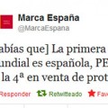 Marca España pone Pescanova como ejemplo de compañía española en un 'tuit' que ha borrado posteriormente
