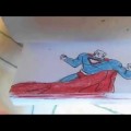 Batalla épica: Animación en fliporama de Goku contra Supermán