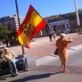La manifestación de la AVT, llena de banderas franquistas