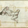 Manuscrito. Combate entre un hombre y una mujer (1459)