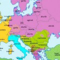 Mapas de Europa mostrando el origen de diferentes palabras de uso habitual [ENG]