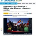 La prensa extranjera destaca la "gigantesca" manifestación en el centro de Madrid