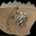 Selfie del rover Curiosity en plena faena