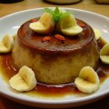 Flan de plátanos maduros en olla a presión