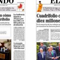 Tras cuatro días de portadas El Mundo publica una rectificación sobre el caso Cuadrifolio
