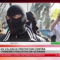 Protesta en Valencia contra los crímenes fascistas en Ucrania