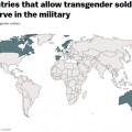Países que permiten soldados transexuales en el ejército (mapa)