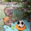 Un artista callejero brasileño crea la primera imagen viral de la Copa del Mundo (ENG)
