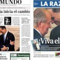 La prensa española se rinde a la monarquía española elogiando hasta la extenuación a Juan Carlos I y Felipe VI