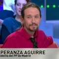 Pablo Iglesias, a Esperanza Aguirre: “Podemos condena la actividad de ETA. Fin de la cita”